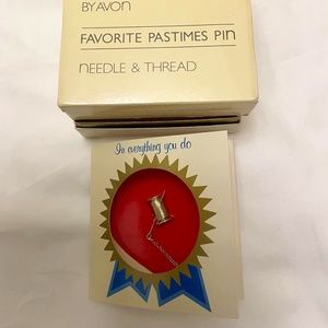 Avon Pin In Everything You Do Your Love Comes Through Needle & Thread Brooch